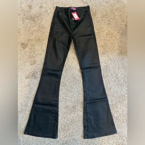 Faux lether flare jeans from edikted size M